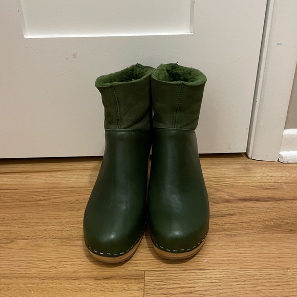 Swedish Hasbeen fur lined boots in green. Size 38. Excellent condition! - Picture 4 of 7